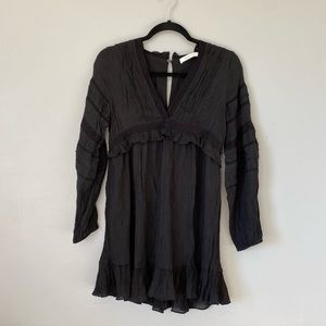 Mid length black dress